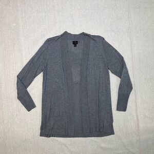 Worthington | Petite Gray Open Front Cardigan | PXL